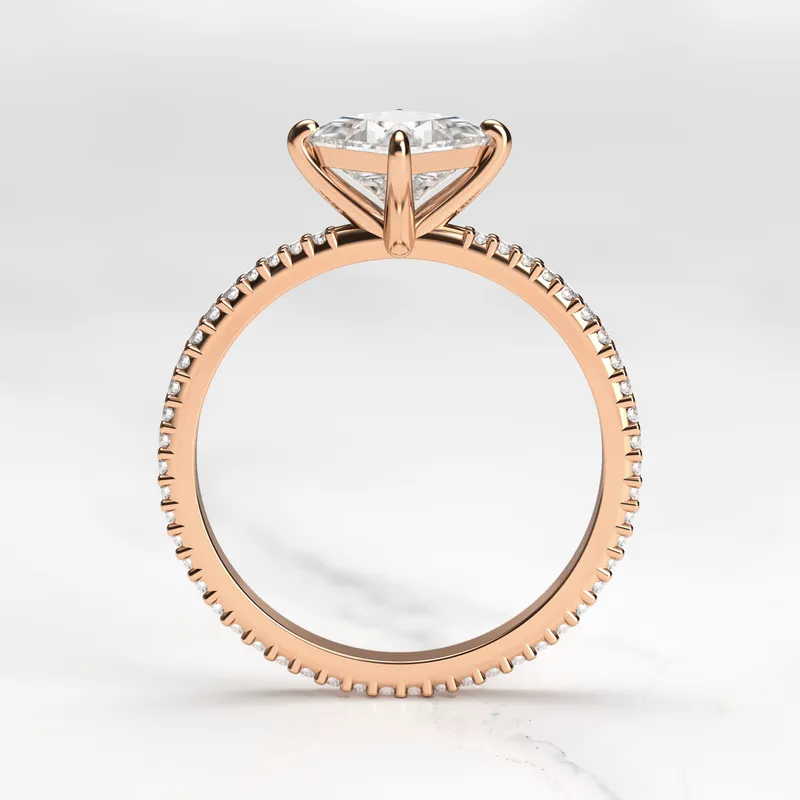 PRINCESS FULL PAVE TAPERED DIAMOND RING vy 11