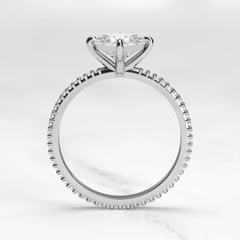 PRINCESS FULL PAVE TAPERED DIAMOND RING vy 12
