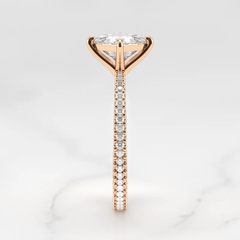 PRINCESS FULL PAVE TAPERED DIAMOND RING vy 8