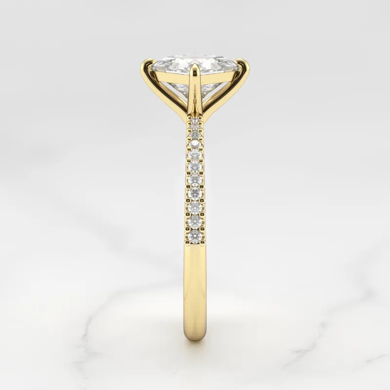 PRINCESS HALF PAVE TAPERED DIAMOND RING view 10