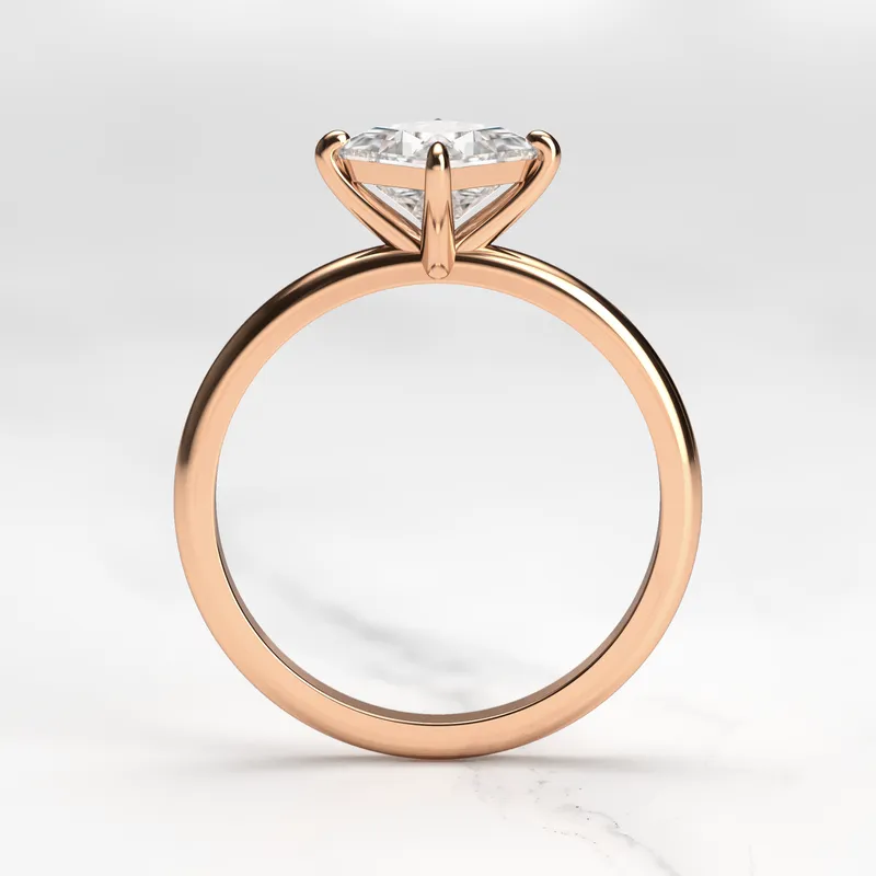 Princess Solitaire Diamond Ring view 8