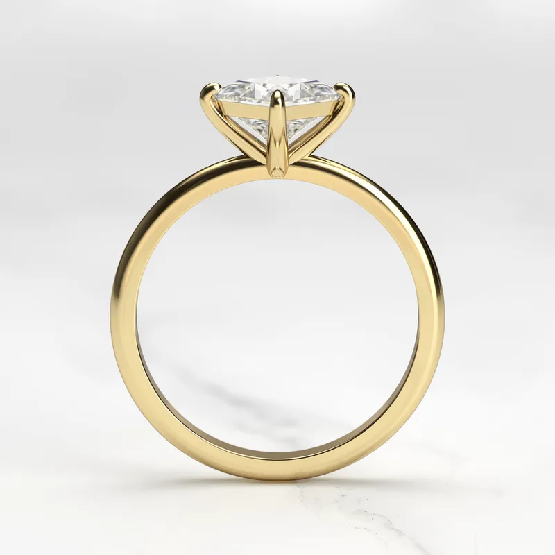 Princess Tapered Solitaire Diamond Ring vy 10