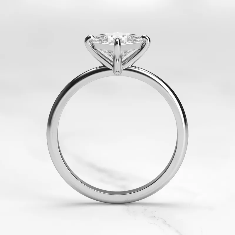 Princess Tapered Solitaire Diamond Ring vy 12