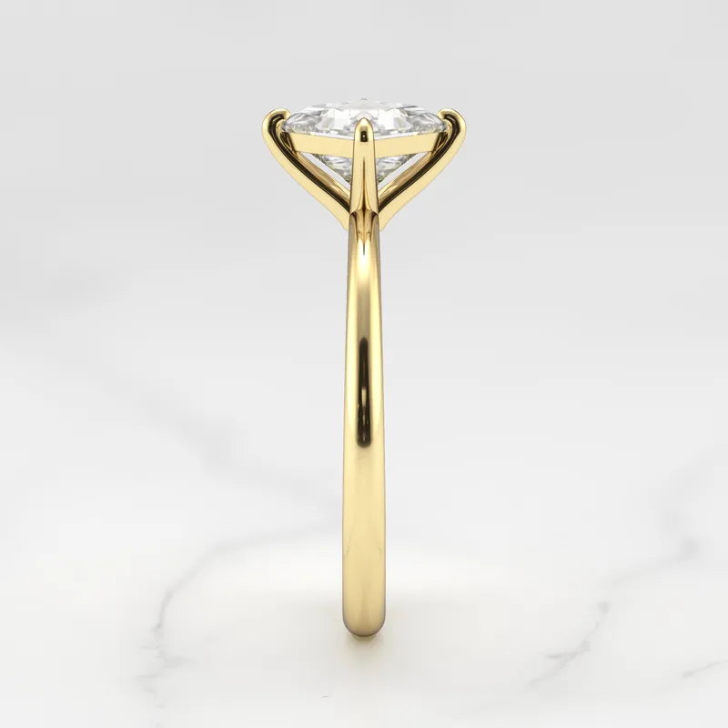 Princess Tapered Solitaire Diamond Ring vy 7