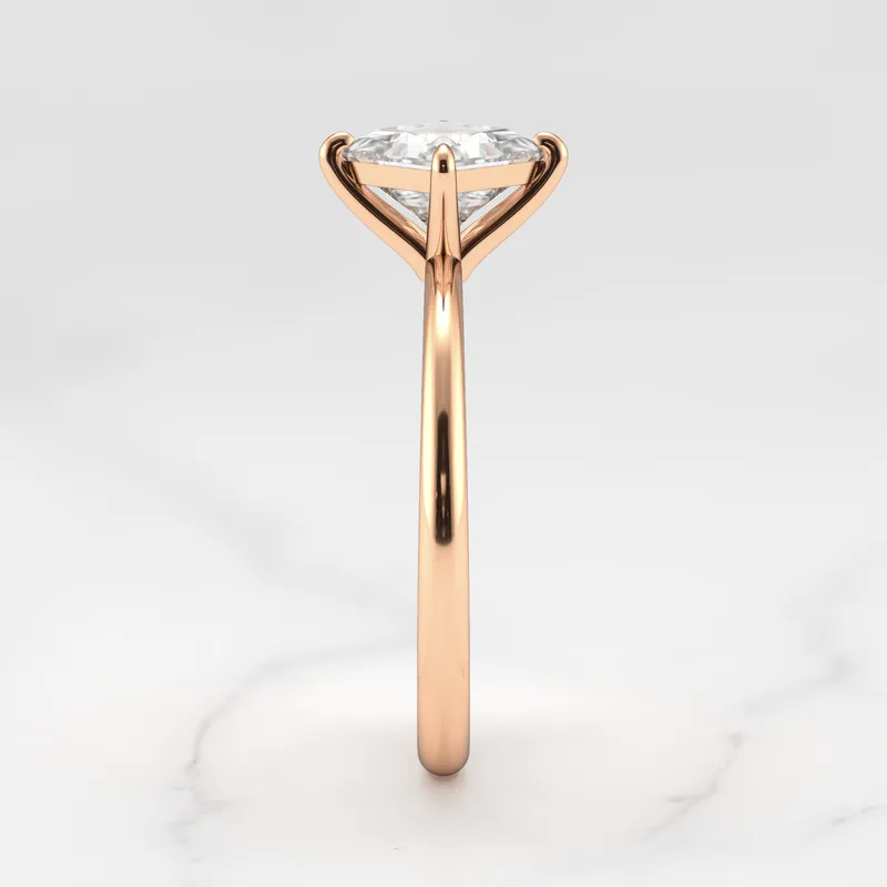 Princess Tapered Solitaire Diamond Ring vy 8