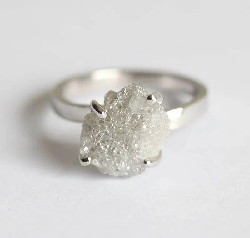 Raw Diamond Ring, Engagement Ring diamond engagement ring