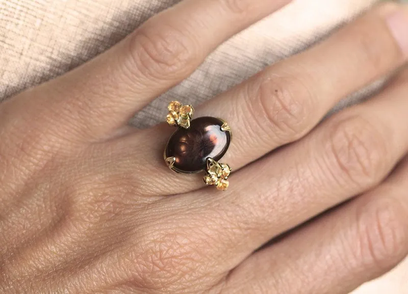 RAYA FIRE AGATE RING vy 4