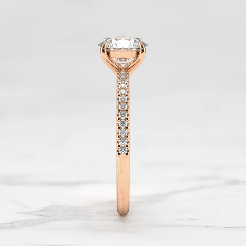 ROUND HALF PAVE DIAMOND RING vy 8
