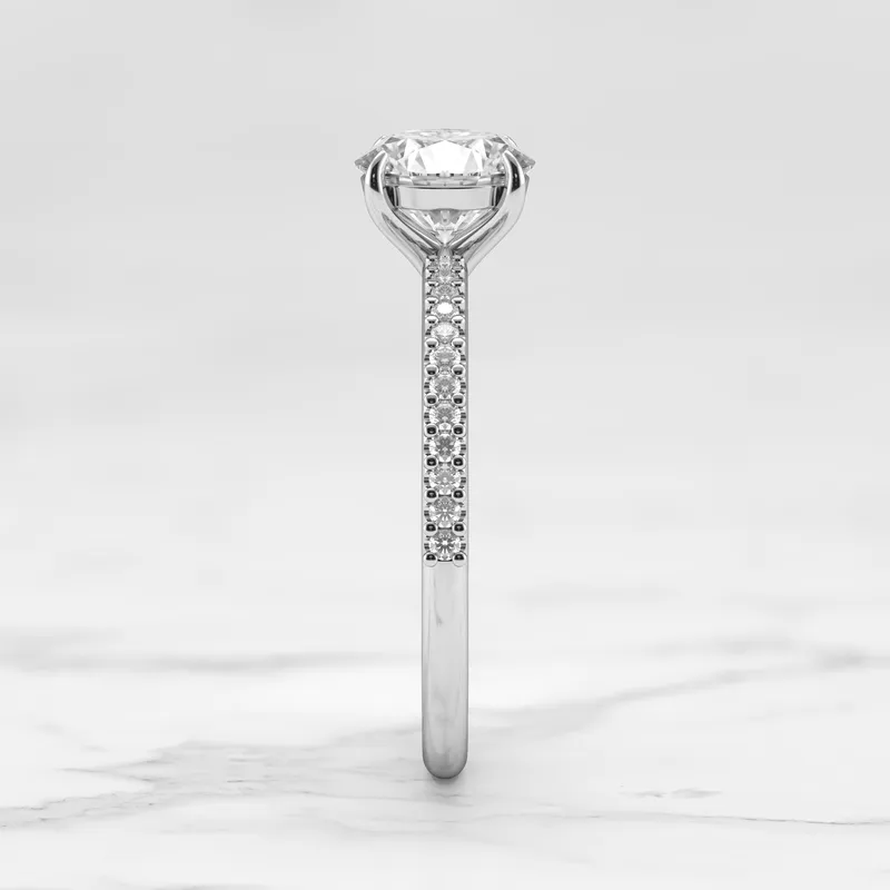 ROUND HALF PAVE DIAMOND RING vy 9