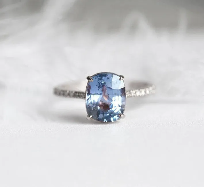 RACHEL CEYLON SAPPHIRE DIAMOND RING vy 9