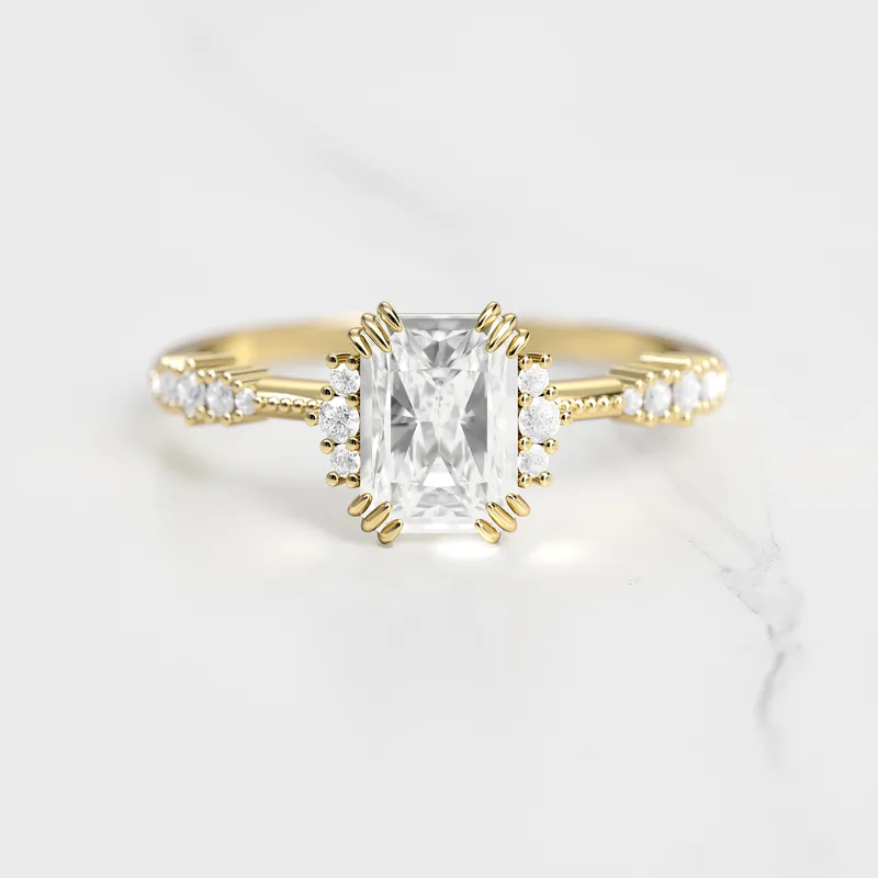 RADIANT CLUSTER DIAMOND RING diamond engagement ring
