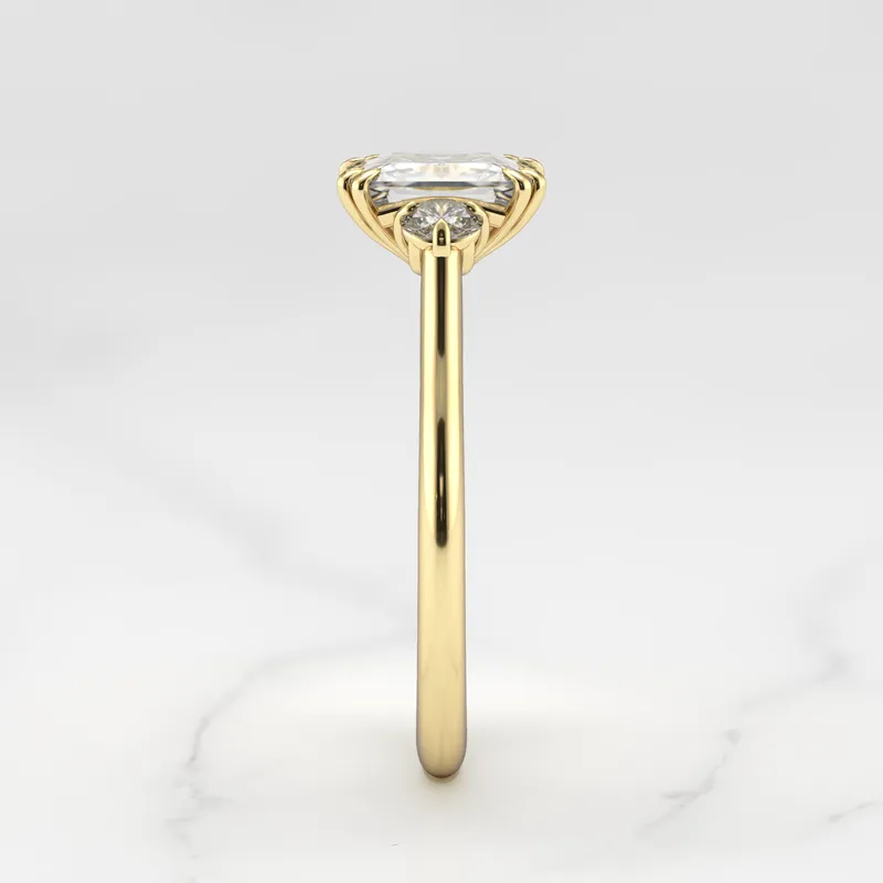 Radiant Diamond Ring With Accent Stones vy 8