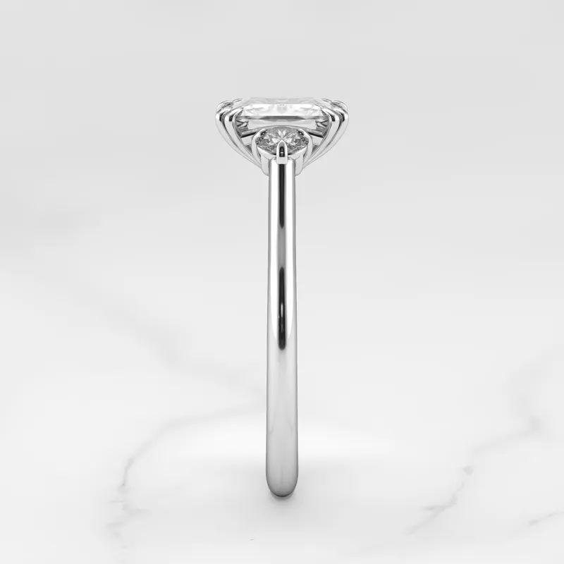Radiant Diamond Ring With Accent Stones vy 9