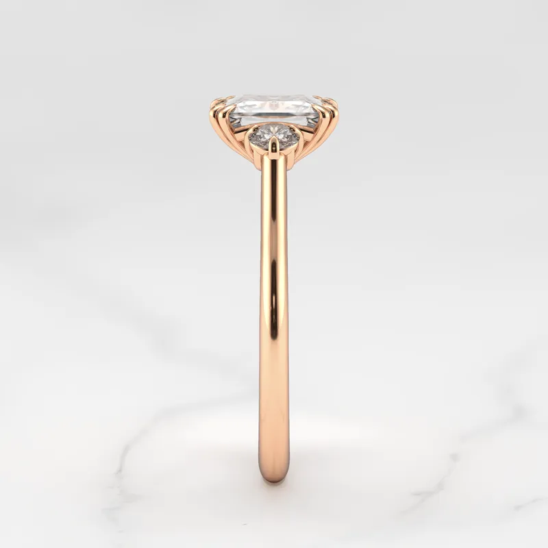Radiant Diamond Ring With Accent Stones vy 10