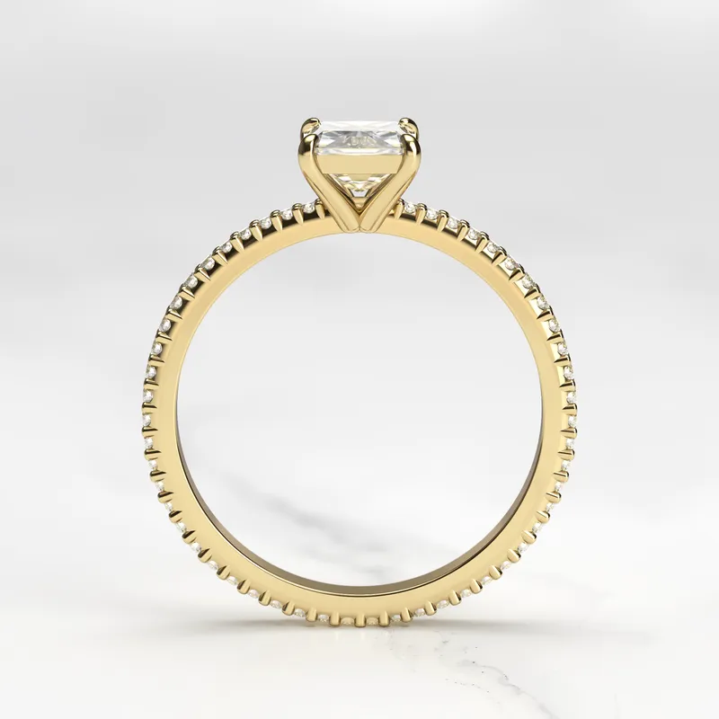 RADIANT FULL PAVE TAPERED DIAMOND RING vy 10