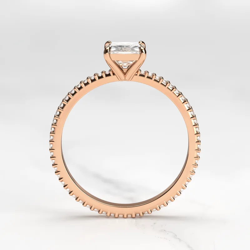 RADIANT FULL PAVE TAPERED DIAMOND RING vy 11