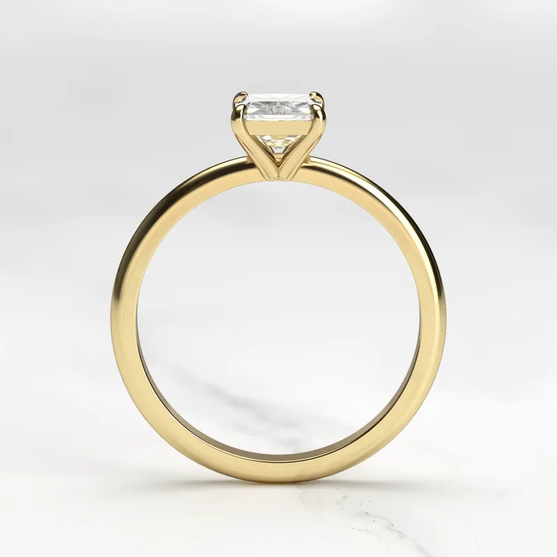 Radiant Solitaire Diamond Ring view 9