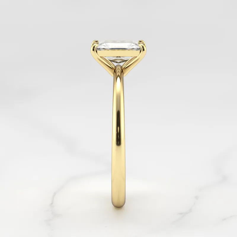Radiant Solitaire Diamond Ring view 6