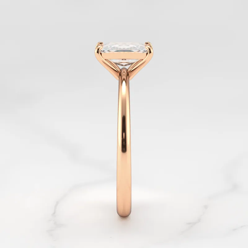 Radiant Solitaire Diamond Ring view 7