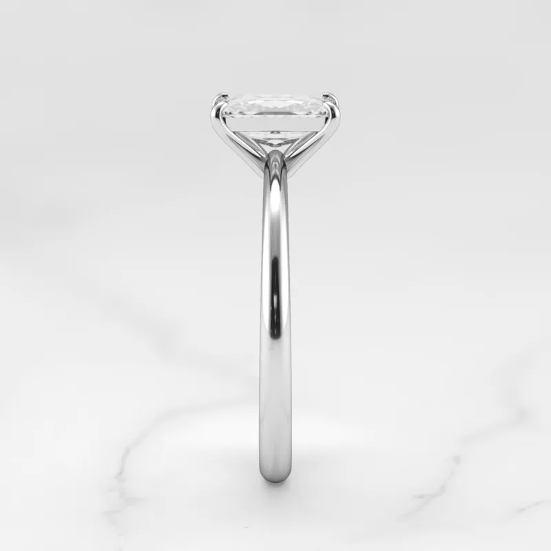 Radiant Solitaire Diamond Ring view 8