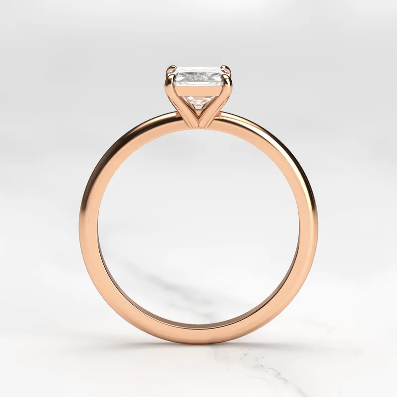 Radiant Tapered Solitaire Diamond Ring vy 11