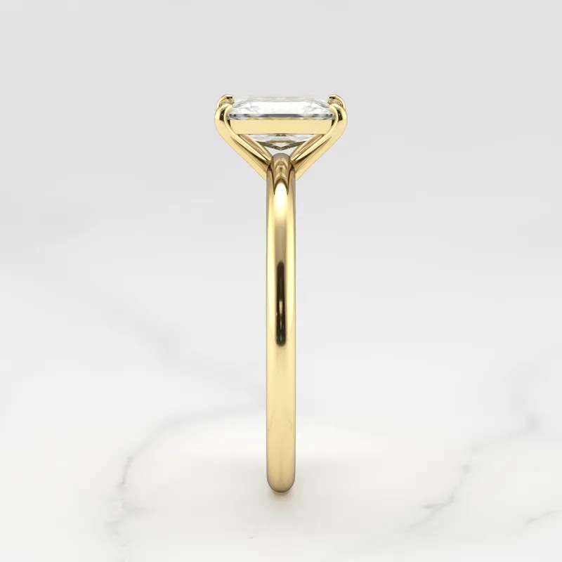 Radiant Tapered Solitaire Diamond Ring vy 7