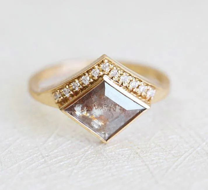 Raido Kite Salt & Pepper Diamond Ring vy 8