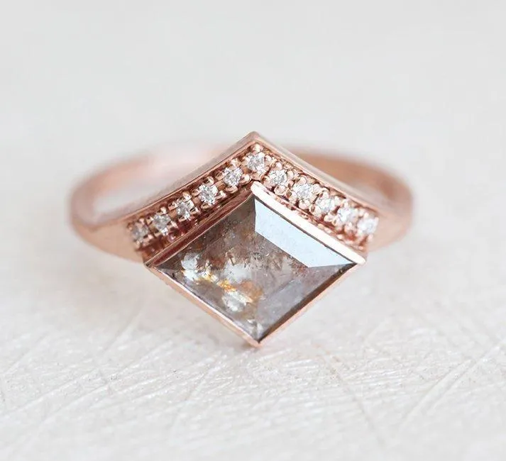 Raido Kite Salt & Pepper Diamond Ring diamond engagement ring