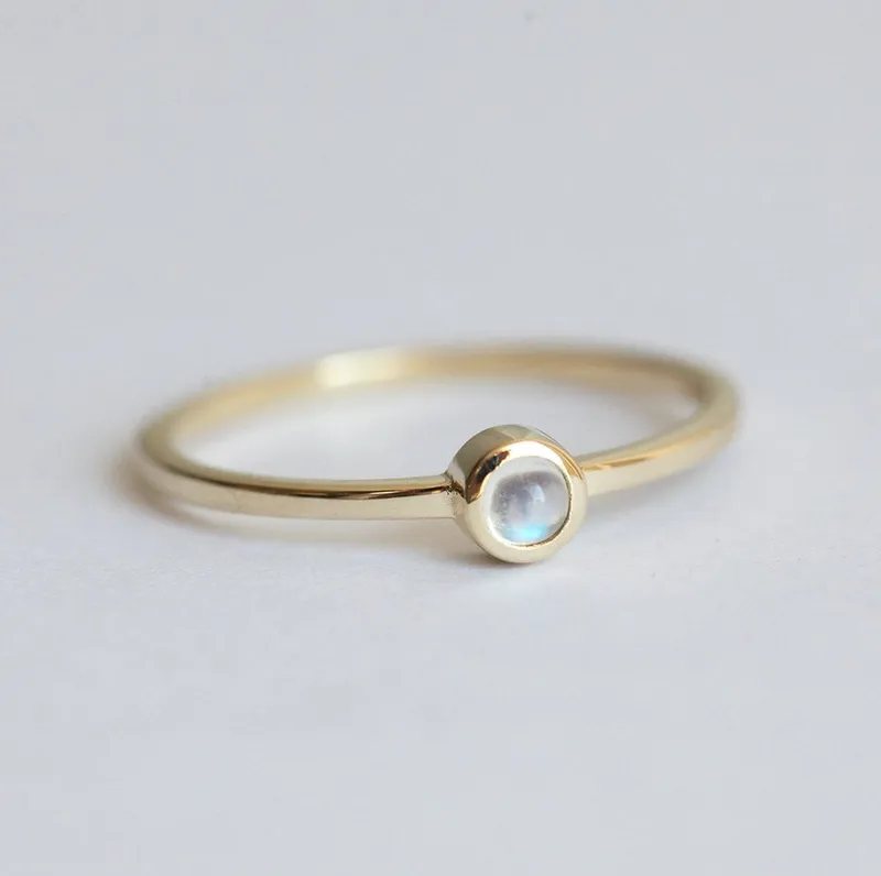 Rainbow Moonstone Ring view 2