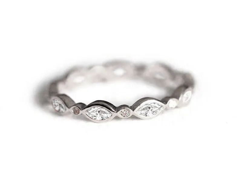 Reina Diamond Wedding Band, Diamond Wedding Ring view 4