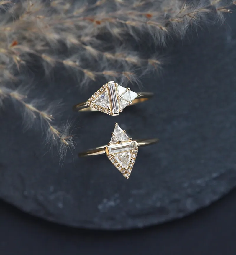 Rhombus Diamond Ring vy 8