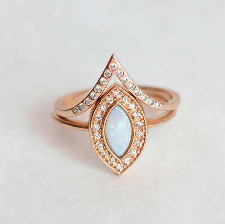 Rihanna Marquise Opal Ring view 10