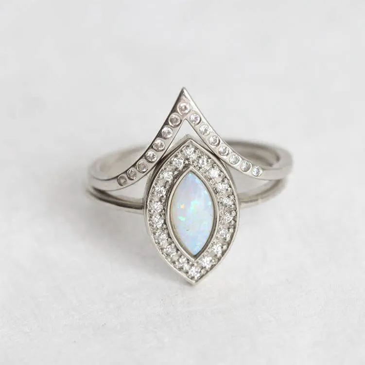 Rihanna Marquise Opal Ring view 11