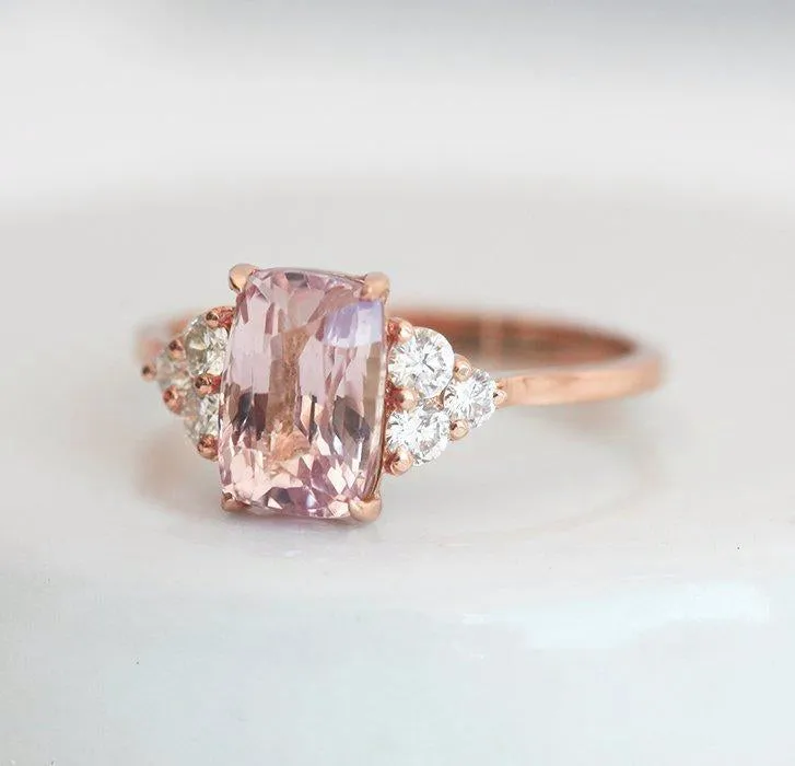 RITA PEACH SAPPHIRE DIAMOND RING vy 10