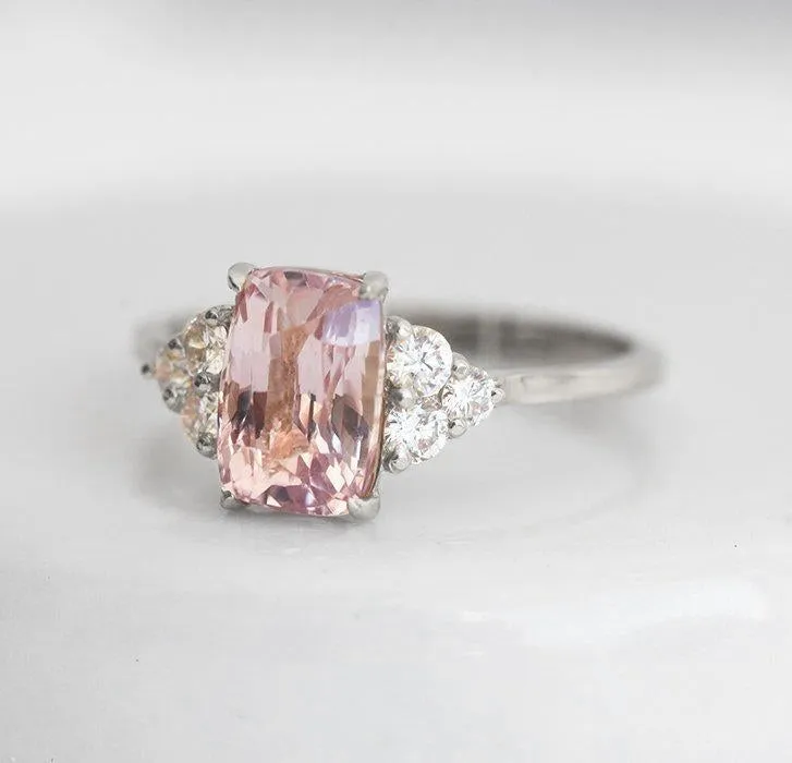 RITA PEACH SAPPHIRE DIAMOND RING vy 11