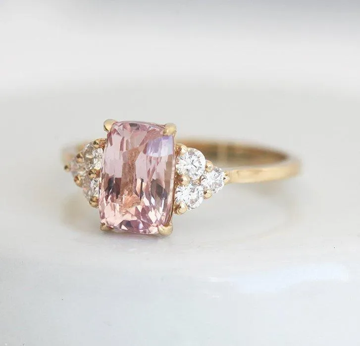 RITA PEACH SAPPHIRE DIAMOND RING vy 3