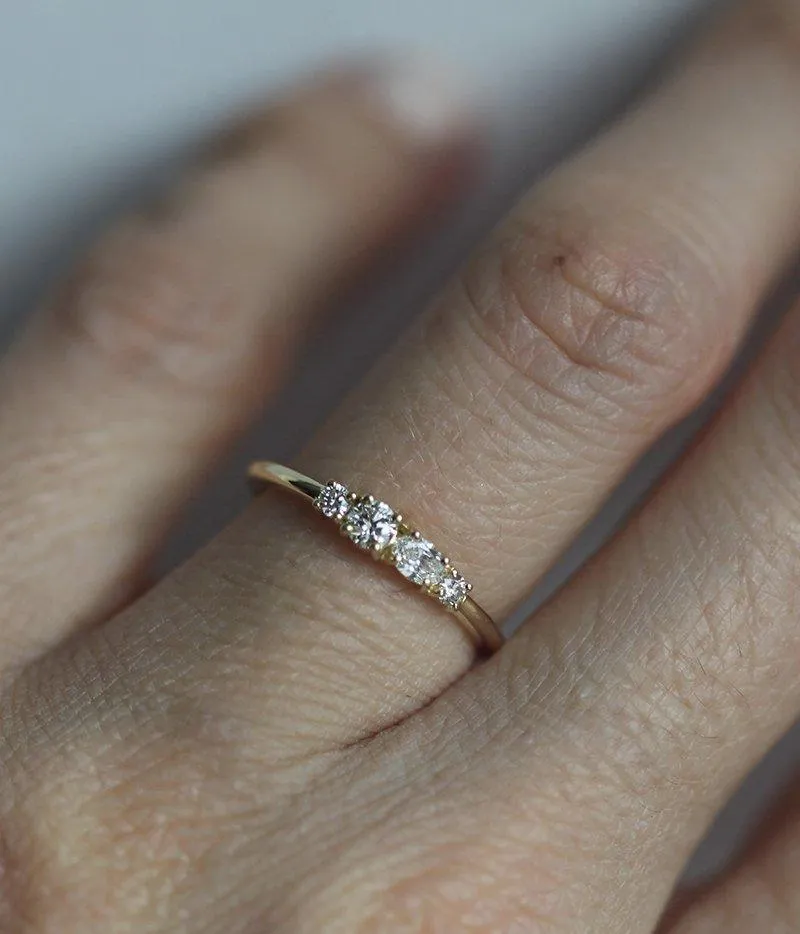 Rory Oval Diamond Cluster Ring view 2