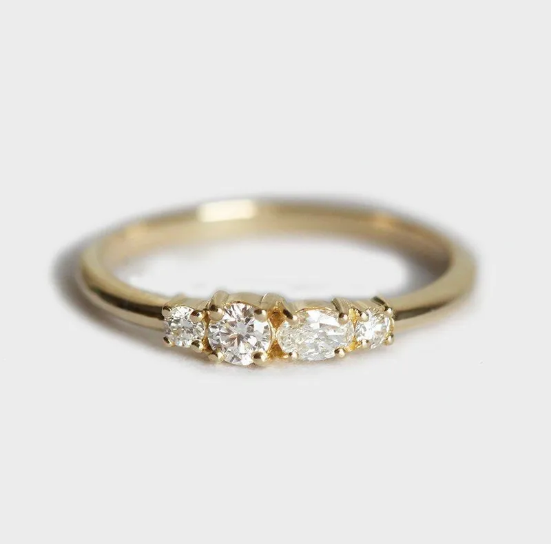 Rory Oval Diamond Cluster Ring view 3