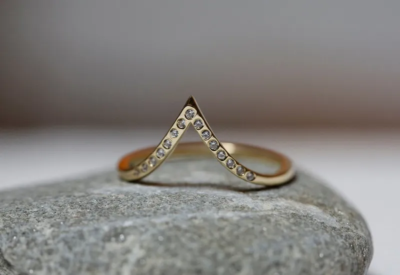 Rose Gold Diamond Ring, Rose Gold Wedding Ring view 5