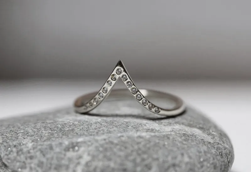 Rose Gold Diamond Ring, Rose Gold Wedding Ring view 6