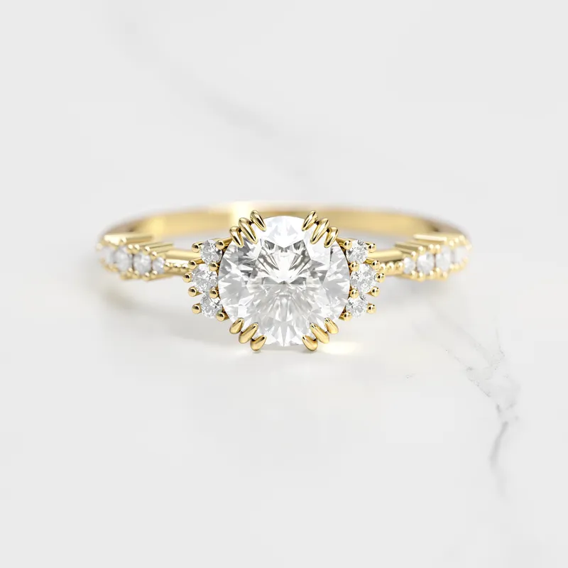 ROUND CLUSTER DIAMOND RING diamond round cut engagement ring