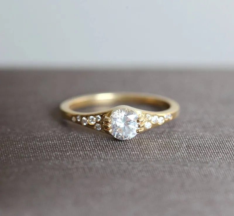 Round Diamond Ring In Unique Prong Setting vy 3