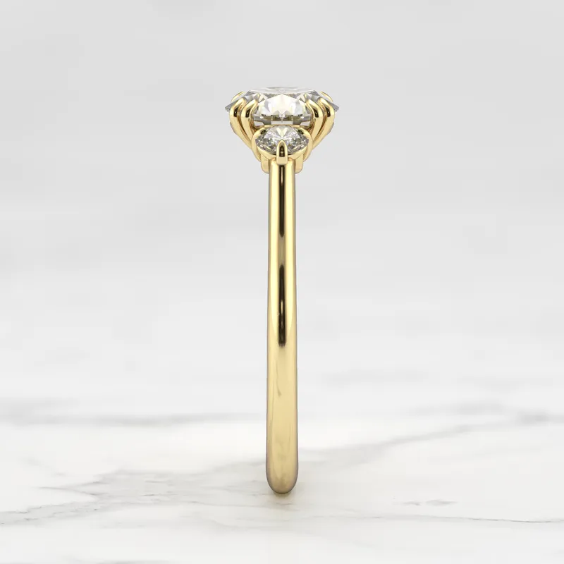 Round Diamond Ring With Accent Stones view 10