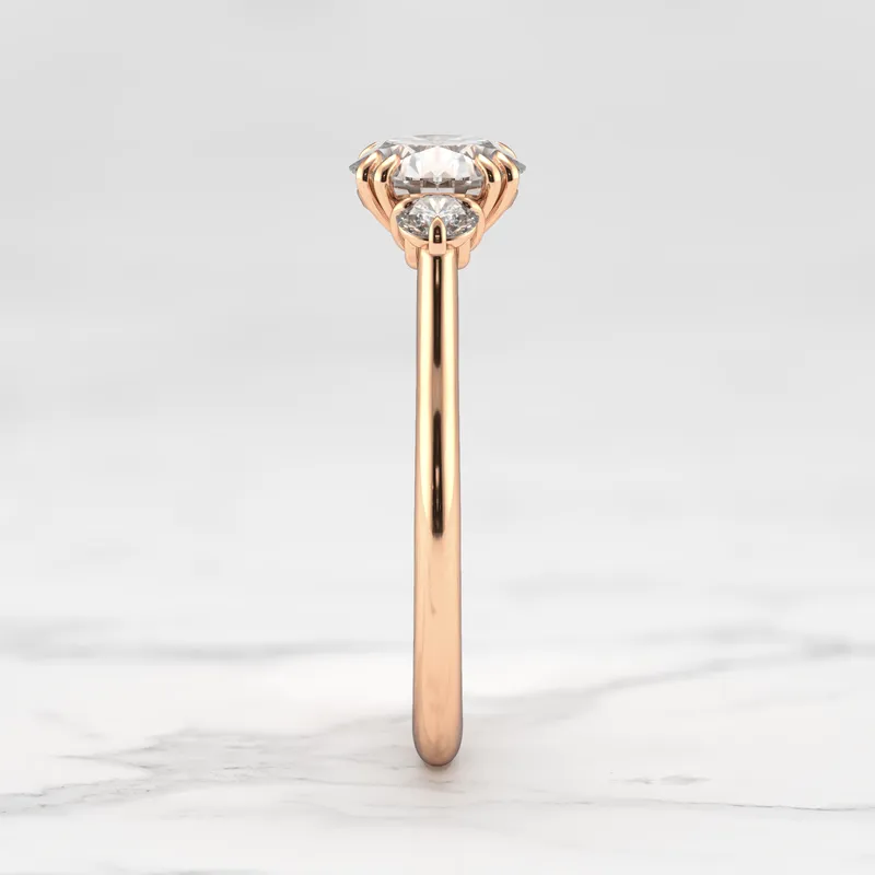 Round Diamond Ring With Accent Stones view 12