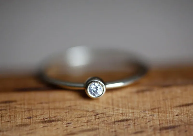 Round Diamond Solitaire Stacking Ring diamond round cut engagement ring
