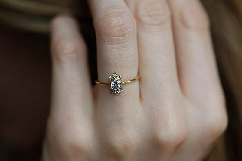 Round Engagement Ring, Diamond Engagement Ring view 5