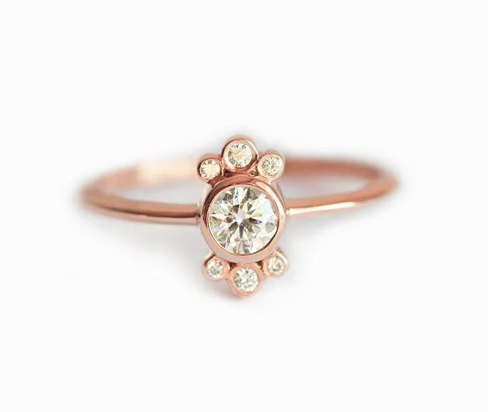 Round Engagement Ring, Diamond Engagement Ring view 6