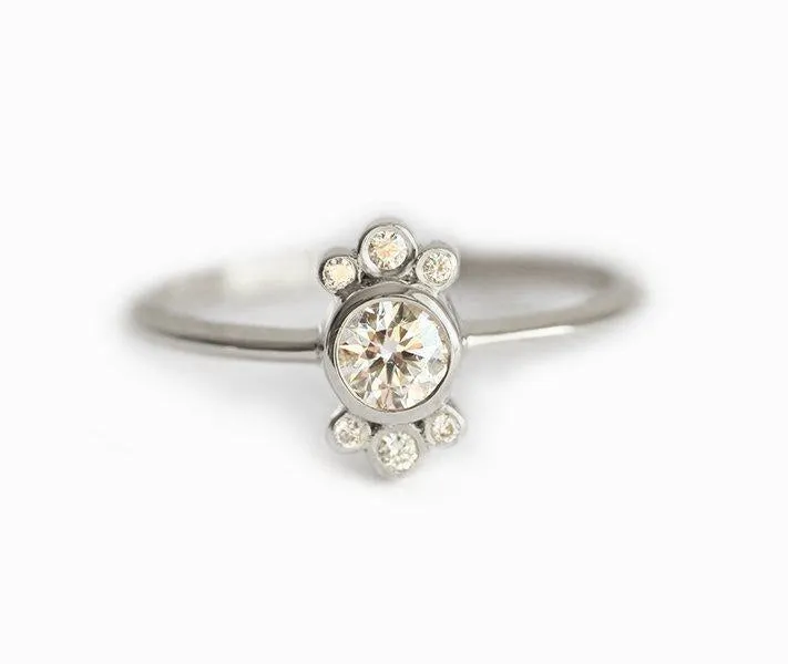 Round Engagement Ring, Diamond Engagement Ring view 7