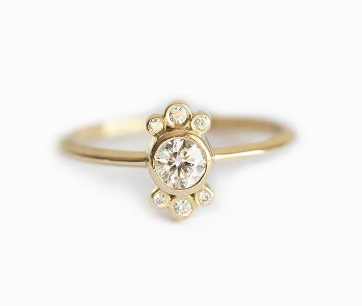 Round Engagement Ring, Diamond Engagement Ring diamond round cut engagement ring