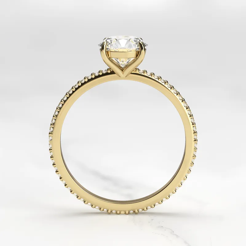 ROUND FULL PAVE DIAMOND RING vy 9